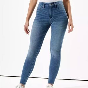 American Eagle Super High Rise Jegging Light Blue